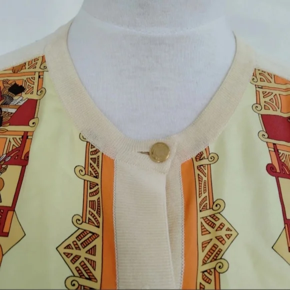 Hemes Colorful Button-Up Blouse Cotton/Silk - Picture 6 of 13